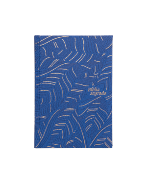 BÍBLIA NVI SLIM, LETRA GRANDE, FONTE LEITURA PERFEITA, CAPA DURA DE LUXO AZUL ABSTRATA