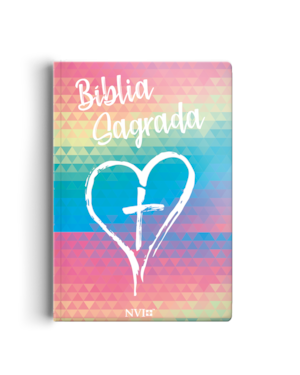 BÍBLIA NVI SLIM SEMI LUXO - CORAÇÃO COLOR: MAIS LEVE E MAIS PRÁTICA
