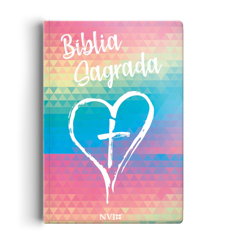 BÍBLIA NVI SLIM SEMI LUXO - CORAÇÃO COLOR: MAIS LEVE E MAIS PRÁTICA