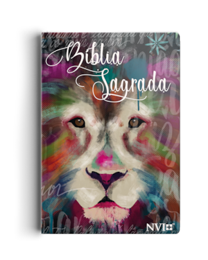 BÍBLIA NVI SLIM SEMI LUXO - LEÃO ARTÍSTICO: MAIS LEVE E MAIS PRÁTICA
