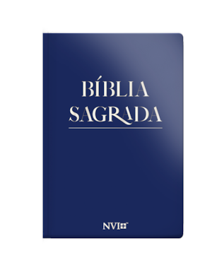 BÍBLIA NVI SLIM SEMI LUXO PU - AZUL - MAIS LEVE E MAIS PRÁTICA