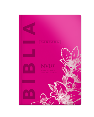 BÍBLIA NVI SLIM SEMI LUXO PU - ROSA - MAIS LEVE E MAIS PRÁTICA