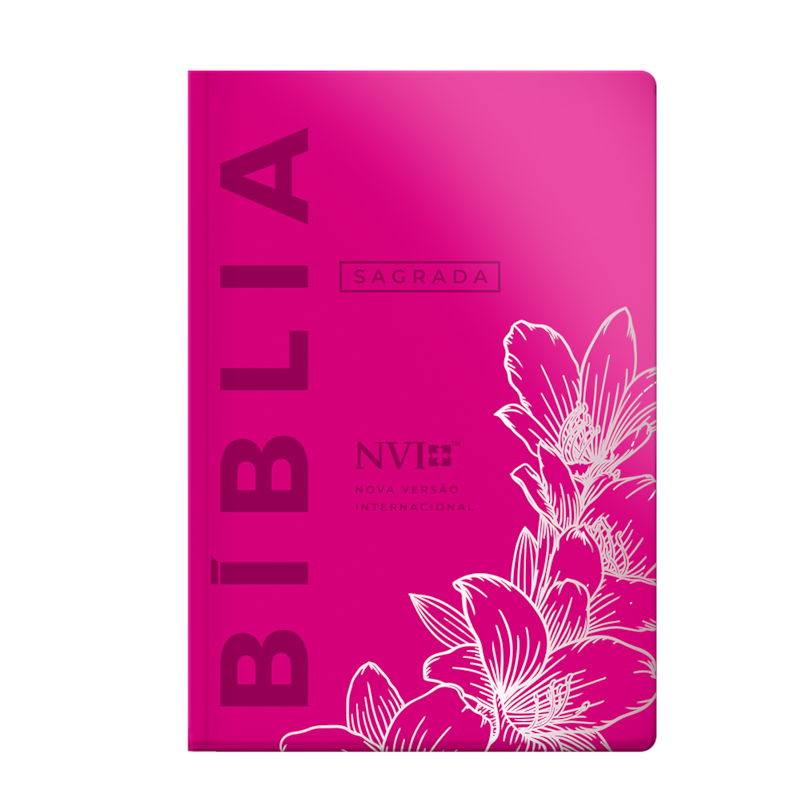 BÍBLIA NVI SLIM SEMI LUXO PU - ROSA - MAIS LEVE E MAIS PRÁTICA
