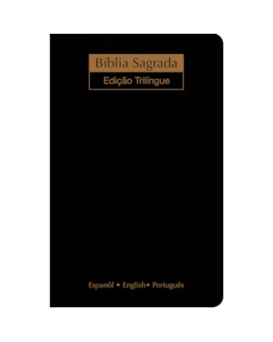 BÍBLIA NVI - TRILÍNGUE EXTRA GIGANTE - LUXO PRETA