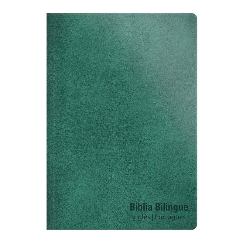 BÍBLIA NVT BILÍNGUE - LUXO - ESMERALDA