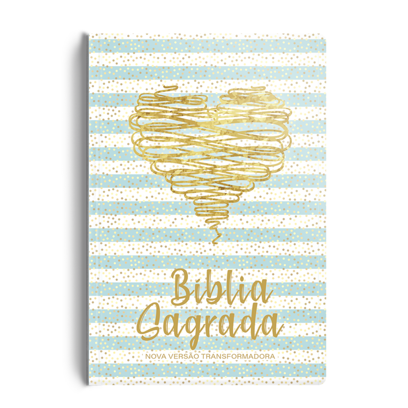 BÍBLIA NVT - CAPA SEMI LUXO CORAÇÃO BRILHANTE