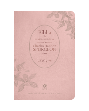 Bíblia NVT de Estudo C. H. Spurgeon, Letra Tradicional, Capa Couro ecológico Rosé