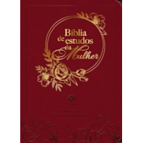 Bíblia NVT de Estudo da Mulher, Letra Grande, com estudos e reflexões devocionais de gênesis a apocalipse, Capa Couro ecológico Vermelho