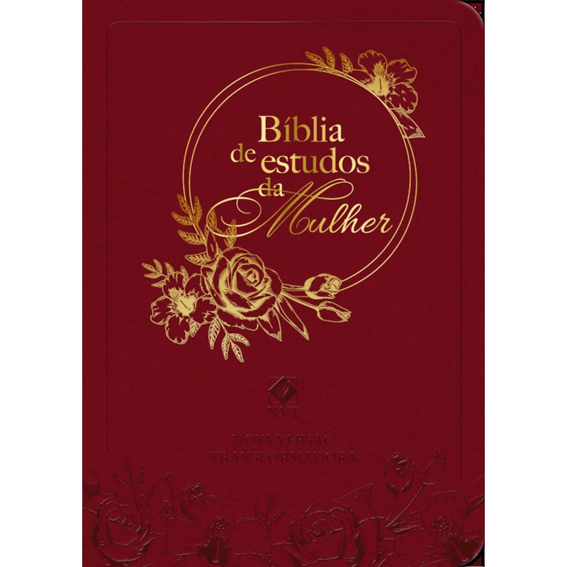 Bíblia NVT de Estudo da Mulher, Letra Grande, com estudos e reflexões devocionais de gênesis a apocalipse, Capa Couro ecológico Vermelho