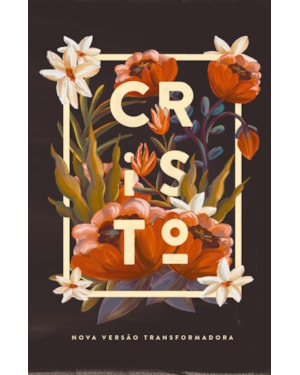 BÍBLIA NVT FLORES TROPICAIS CRISTO PRETA SLIM - LETRA MAIOR - NOVA VERSÃO TRANSFORMADORA