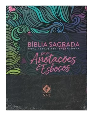 BÍBLIA NVT JOURNALING, LETRA REGULAR, COM ESPAÇO PARA ANOTAÇÃO, CAPA DURA COLORIDA
