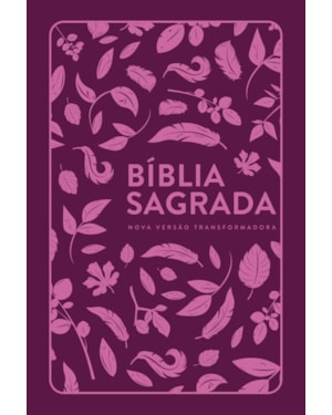 BÍBLIA NVT LETRA NORMAL - FOLHAS PINK