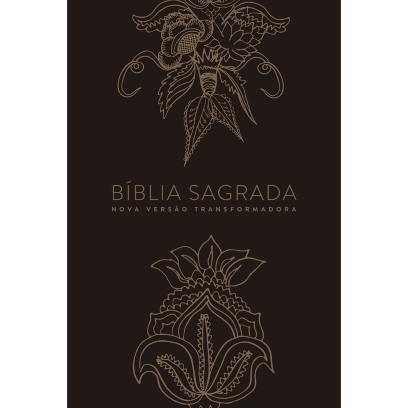 BÍBLIA NVT LETRA NORMAL - INDIAN FLOWERS DOURADA