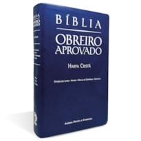 BÍBLIA OBREIRO APROVADO MÉDIA LUXO HARPA CRISTÃ AZUL