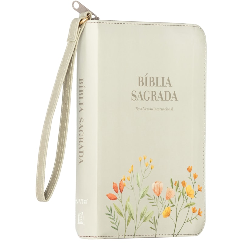 BÍBLIA POCKET NVI, CAPA LUXO FLORIDA COM ALÇA, LEITURA PERFEITA