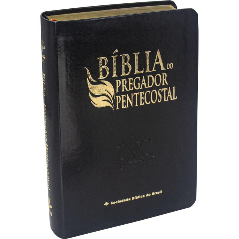 BÍBLIA PREGADOR PENTECOSTAL TAMANHO MÉDIO CAPA PRETA: ALMEIDA REVISTA E CORRIGIDA (ARC)