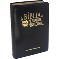 BÍBLIA PREGADOR PENTECOSTAL TAMANHO MÉDIO CAPA PRETA - SBB: ALMEIDA REVISTA E CORRIGIDA (ARC)