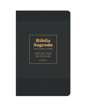 BÍBLIA RC GIGANTE COM CANTOR CRISTÃO COM LETRA - LUXO PRETA