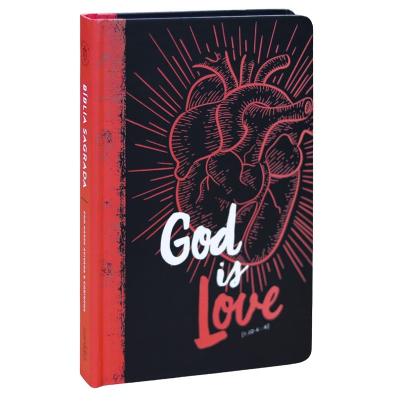 BÍBLIA SAGRADA 860 | ARC | LETRA NORMAL | COM HARPA AVIVADA E CORINHOS | CAPA GOD IS LOVE