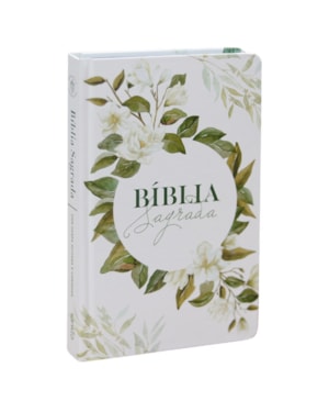 BÍBLIA SAGRADA 860 | ARC | LETRA NORMAL | COM HARPA AVIVADA E CORINHOS | CAPA MAGNÓLIA BRANCA