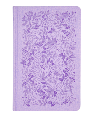 BÍBLIA SAGRADA ACF SLIM, CAPA DURA DE LUXO LAVANDA, JARDIM, LEITURA PERFEITA