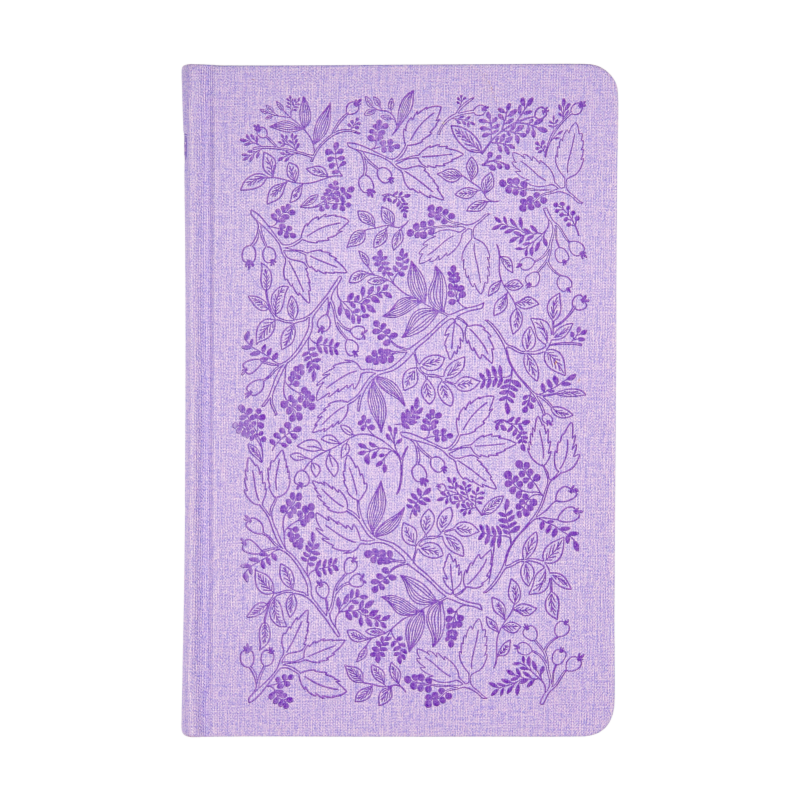 BÍBLIA SAGRADA ACF SLIM, CAPA DURA DE LUXO LAVANDA, JARDIM, LEITURA PERFEITA