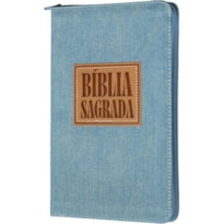 BÍBLIA SAGRADA ACF SLIM, CAPA JEANS, LEITURA PERFEITA