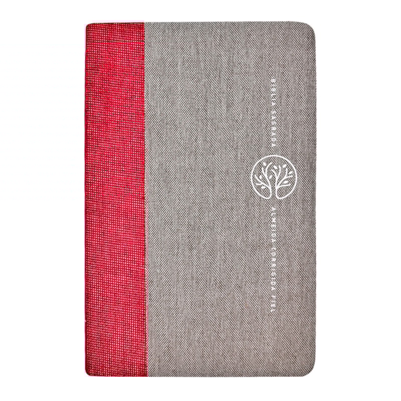 BÍBLIA SAGRADA ACF, TECIDO, VERMELHO E CINZA, LEITURA PERFEITA