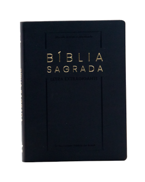 BÍBLIA SAGRADA ARA, LETRA EXTRAGIGANTE, COM PALAVRAS DE JESUS DESTACADAS, COM ÍNDICE, CAPA COURO SINTÉTICO PRETA: ALMEIDA REVISTA E ATUALIZADA (ARA)