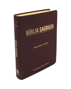 BÍBLIA SAGRADA ARA, LETRA GIGANTE, CAPA COURO SINTÉTICO VINHO: ALMEIDA REVISTA E ATUALIZADA (ARA)
