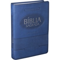 BÍBLIA SAGRADA ARA, LETRA GIGANTE, COM ÍNDICE, CAPA COURO SINTÉTICO AZUL: ALMEIDA REVISTA E ATUALIZADA (ARA)