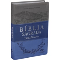 BÍBLIA SAGRADA ARA, LETRA GIGANTE, COM ÍNDICE, CAPA COURO SINTÉTICO AZUL TRIOTONE: ALMEIDA REVISTA E ATUALIZADA (ARA)