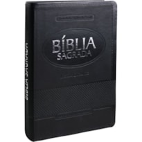 BÍBLIA SAGRADA ARA, LETRA GIGANTE, COM ÍNDICE, CAPA COURO SINTÉTICO PRETA: ALMEIDA REVISTA E ATUALIZADA (ARA)