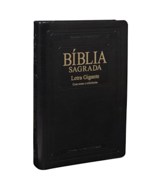 BÍBLIA SAGRADA ARA, LETRA GIGANTE, COM ÍNDICE, CAPA COURO SINTÉTICO PRETA NOBRE: ALMEIDA REVISTA E ATUALIZADA (ARA)