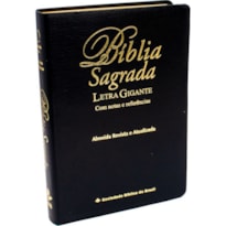 BÍBLIA SAGRADA ARA, LETRA GIGANTE, COM ÍNDICE, TAMANHO GRANDE, CAPA COURO SINTÉTICO PRETA