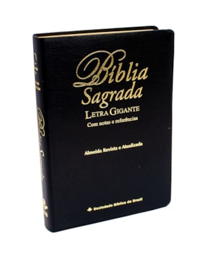 BÍBLIA SAGRADA ARA, LETRA GIGANTE, COM ÍNDICE, TAMANHO GRANDE, CAPA COURO SINTÉTICO PRETA