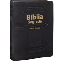 BÍBLIA SAGRADA ARA, LETRA GRANDE, TAMANHO MÉDIO, CAPA COURO SINTÉTICO PRETA: ALMEIDA REVISTA E ATUALIZADA (ARA)