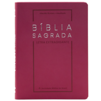 BÍBLIA SAGRADA ARA PARA MULHER, LETRA EXTRAGIGANTE, COM PALAVRAS DE JESUS DESTACADAS, CAPA COURO SINTÉTICO ROSA: ALMEIDA REVISTA E ATUALIZADA (ARA)