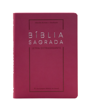 BÍBLIA SAGRADA ARA PARA MULHER, LETRA EXTRAGIGANTE, COM PALAVRAS DE JESUS DESTACADAS, CAPA COURO SINTÉTICO ROSA: ALMEIDA REVISTA E ATUALIZADA (ARA)