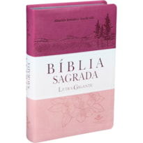 BÍBLIA SAGRADA ARA PARA MULHER, LETRA GIGANTE, COM ÍNDICE, CAPA COURO SINTÉTICO ROSA TRIOTONE: ALMEIDA REVISTA E ATUALIZADA (ARA)