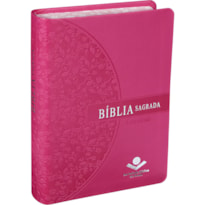 BÍBLIA SAGRADA ARA PARA MULHER, LETRA GRANDE, TAMANHO MÉDIO, CAPA COURO SINTÉTICO ROSA: ALMEIDA REVISTA E ATUALIZADA (ARA)