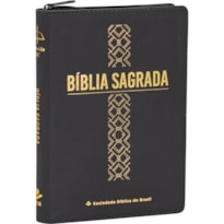 BÍBLIA SAGRADA ARC DE ESTUDO, LETRA GRANDE, COM MAPA, COM ZÍPER, CAPA COURO SINTÉTICO PRETA: ALMEIDA REVISTA E CORRIGIDA (ARC)