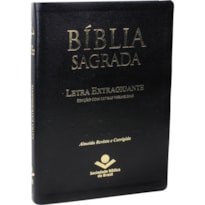 BÍBLIA SAGRADA ARC, LETRA EXTRAGIGANTE, COM PALAVRAS DE JESUS DESTACADAS, COM ÍNDICE, CAPA COURO SINTÉTICO PRETA: ALMEIDA REVISTA E CORRIGIDA (ARC)
