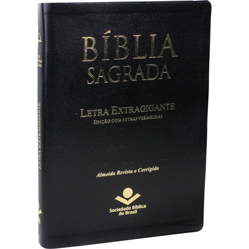 BÍBLIA SAGRADA ARC, LETRA EXTRAGIGANTE, COM PALAVRAS DE JESUS DESTACADAS, COM ÍNDICE, CAPA COURO SINTÉTICO PRETA: ALMEIDA REVISTA E CORRIGIDA (ARC)