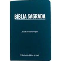 BÍBLIA SAGRADA ARC, LETRA GIGANTE, COM PALAVRAS DE JESUS DESTACADAS, CAPA COURO SINTÉTICO AZUL