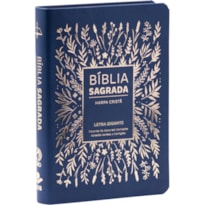 BÍBLIA SAGRADA ARC, LETRA GIGANTE, COM PALAVRAS DE JESUS DESTACADAS, COM HARPA CRISTÃ, COM MAPA, CAPA COURO SINTÉTICO AZUL: ALMEIDA REVISTA E CORRIGIDA (ARC)