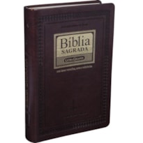 BÍBLIA SAGRADA ARC, LETRA GIGANTE, COM PALAVRAS DE JESUS DESTACADAS, COM ÍNDICE, CAPA COURO SINTÉTICO MARROM: ALMEIDA REVISTA E CORRIGIDA (ARC)