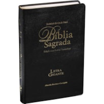 BÍBLIA SAGRADA ARC, LETRA GIGANTE, COM PALAVRAS DE JESUS DESTACADAS, COM ÍNDICE, CAPA COURO SINTÉTICO PRETA: ALMEIDA REVISTA E CORRIGIDA (ARC)
