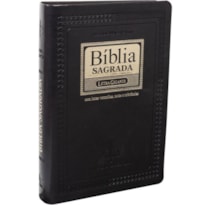 BÍBLIA SAGRADA ARC, LETRA GIGANTE, COM PALAVRAS DE JESUS DESTACADAS, COM ÍNDICE, CAPA COURO SINTÉTICO PRETA NOBRE: ALMEIDA REVISTA E CORRIGIDA (ARC)