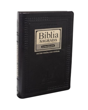 BÍBLIA SAGRADA ARC, LETRA GIGANTE, COM PALAVRAS DE JESUS DESTACADAS, COM ÍNDICE, CAPA COURO SINTÉTICO PRETA NOBRE: ALMEIDA REVISTA E CORRIGIDA (ARC)